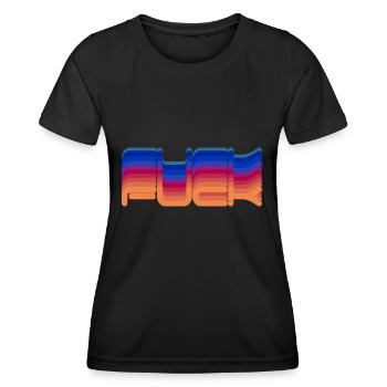 FUCK - Frauen Funktions-T-Shirt - Schwarz - Vorne - AI Model Female 172 light (172cm)