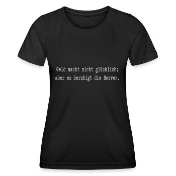 Geld - Frauen Funktions-T-Shirt - Schwarz - Vorne - AI Model Female 172 light (172cm)