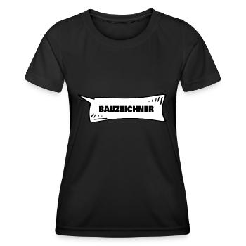 Speech Bubble Draughtsman - Women's Functional T-Shirt - black - Front - AI Model Female 172 light (172cm)