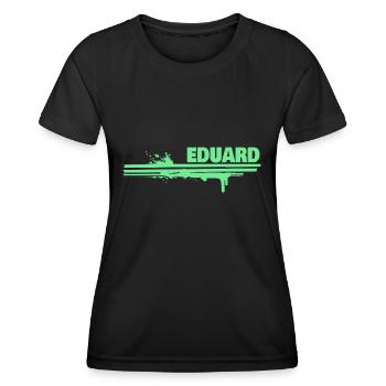 Farbklecks Eduard - Frauen Funktions-T-Shirt - Schwarz - Vorne - AI Model Female 172 light (172cm)