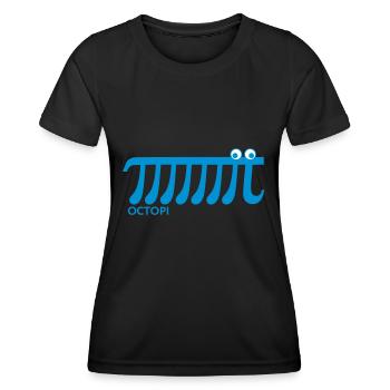 Pi Octopi Mathematik Mathe Nerd Geek lustige coole - Frauen Funktions-T-Shirt - Schwarz - Vorne - AI Model Female 172 light (172cm)