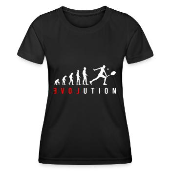 La nouvelle évolution du tennis avec LOVE - T-shirt sport Femme - noir - Devant - AI Model Female 172 light (172cm)