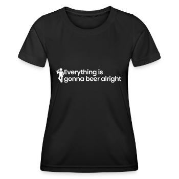 Everything Is Gonna Beer Alright - Women's Functional T-Shirt - black - Front - AI Model Female 172 light (172cm)
