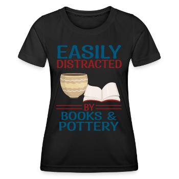 Faire de la poterie - T-shirt sport Femme - noir - Devant - AI Model Female 172 light (172cm)