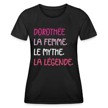 La femme le mythe Dorothée - T-shirt sport Femme - noir - Devant - AI Model Female 172 light (172cm)