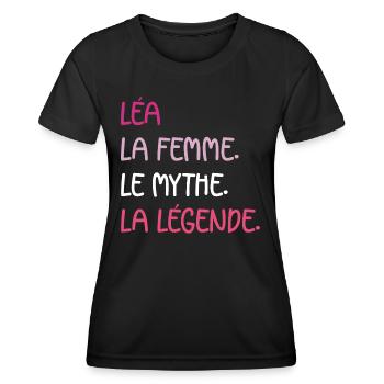 La femme le mythe léa - T-shirt sport Femme - noir - Devant - AI Model Female 172 light (172cm)