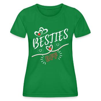 Besties Meilleurs amis pour toujours BFF Amis Souvenir - T-shirt sport Femme - vert - Devant - AI Model Female 172 dark (172cm)