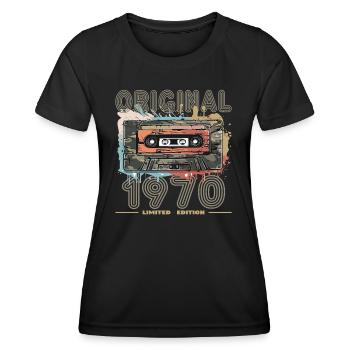1970 Limited Retro Original Cassette - Women's Functional T-Shirt - black - Front - AI Model Female 172 light (172cm)