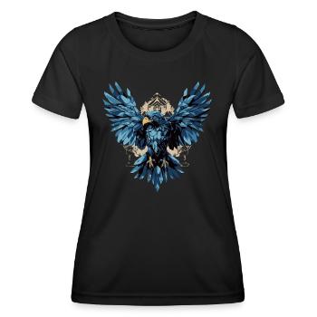Adler im flug am horizont - Frauen Funktions-T-Shirt - Schwarz - Vorne - AI Model Female 172 light (172cm)