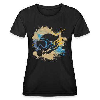 Taucher scuba diving unterwasser tauchschule - Frauen Funktions-T-Shirt - Schwarz - Vorne - AI Model Female 172 light (172cm)