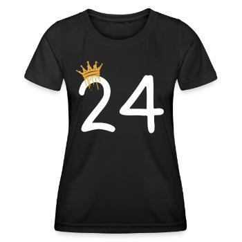 24 - Women's Functional T-Shirt - black - Front - AI Model Female 172 light (172cm)