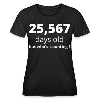 70th birthday - Women's Functional T-Shirt - black - Front - AI Model Female 172 light (172cm)