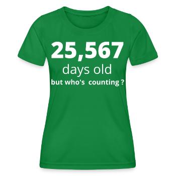70. Geburtstag - Frauen Funktions-T-Shirt - Kelly Green - Vorne - AI Model Female 172 dark (172cm)