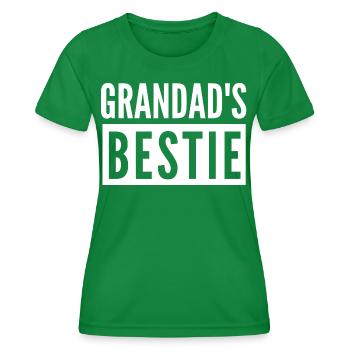 GRANDAD'S BESTIE - Women's Functional T-Shirt - kelly green - Front - AI Model Female 172 dark (172cm)