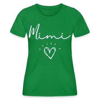 Mimi. mimi gift - Women's Functional T-Shirt - kelly green - Front - AI Model Female 172 dark (172cm)
