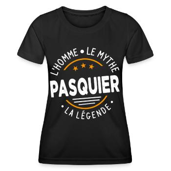 Pasquier L Homme Le Mythe La Légende - T-shirt sport Femme - noir - Devant - AI Model Female 172 light (172cm)