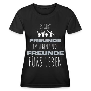 Beste Freunde FREUND Kumpel Kumpels - Frauen Funktions-T-Shirt - Schwarz - Vorne - AI Model Female 172 light (172cm)
