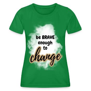 ATTITUDE POSITIVE ÉTAT D’ Motivation - T-shirt sport Femme - vert - Devant - AI Model Female 172 dark (172cm)