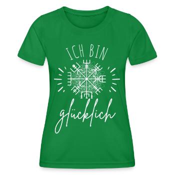 Wegweiser Motivation - VEGVISIR - Frauen Funktions-T-Shirt - Kelly Green - Vorne - AI Model Female 172 dark (172cm)