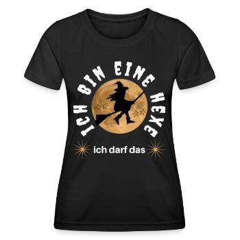 Ich bin eine HEXE ich darf das - HEXEN hexen - Frauen Funktions-T-Shirt - Schwarz - Vorne - AI Model Female 172 light (172cm)