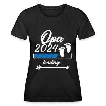 Opa in 2024 bitte warten - Frauen Funktions-T-Shirt - Schwarz - Vorne - AI Model Female 172 light (172cm)