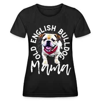 Bulldogge Bulldog Bulldoggen Mama - Frauen Funktions-T-Shirt - Schwarz - Vorne - AI Model Female 172 light (172cm)