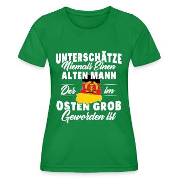 Ossi Geschenk Männer Frauen Ostdeutschland NVA Ost - Frauen Funktions-T-Shirt - Kelly Green - Vorne - AI Model Female 172 dark (172cm)