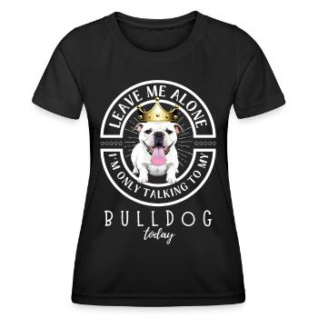 Bulldogge Bulldog Bulldoggen - Frauen Funktions-T-Shirt - Schwarz - Vorne - AI Model Female 172 light (172cm)