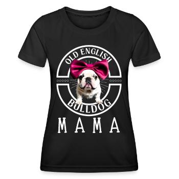 Bulldogge Bulldog Bulldoggen Mama - Frauen Funktions-T-Shirt - Schwarz - Vorne - AI Model Female 172 light (172cm)