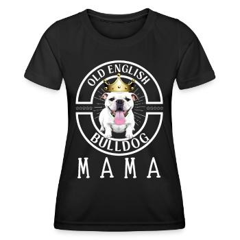 Bulldogge Bulldog Bulldoggen Mama - Frauen Funktions-T-Shirt - Schwarz - Vorne - AI Model Female 172 light (172cm)