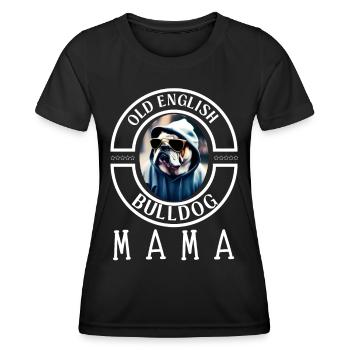 Bulldogge Bulldog Bulldoggen Mama - Frauen Funktions-T-Shirt - Schwarz - Vorne - AI Model Female 172 light (172cm)