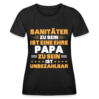 Sanitäter Rettungsdienst - Frauen Funktions-T-Shirt - Schwarz - Vorne - AI Model Female 172 light (172cm)