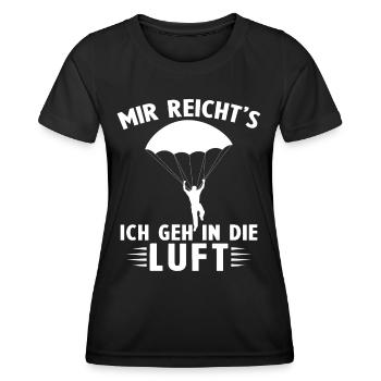Mir reichts ich geh in die luft - Frauen Funktions-T-Shirt - Schwarz - Vorne - AI Model Female 172 light (172cm)