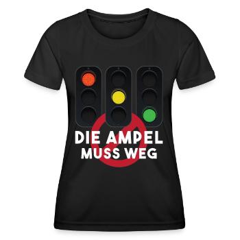 Die Ampel muss weg - Frauen Funktions-T-Shirt - Schwarz - Vorne - AI Model Female 172 light (172cm)