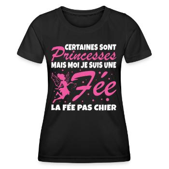 Some are princesses but I'm a fairy - Women's Functional T-Shirt - black - Front - AI Model Female 172 light (172cm)