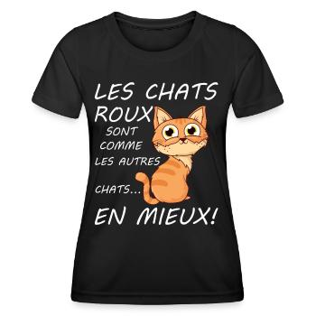Rote Katzen sind genau wie andere Katzen auf eine bessere Art und Weise - Frauen Funktions-T-Shirt - Schwarz - Vorne - AI Model Female 172 light (172cm)