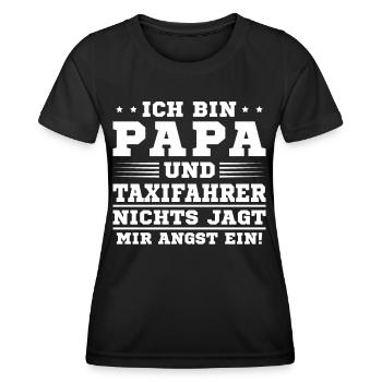 Papa Und Taxifahrer - Frauen Funktions-T-Shirt - Schwarz - Vorne - AI Model Female 172 light (172cm)
