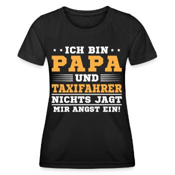 Papa Und Taxifahrer - Frauen Funktions-T-Shirt - Schwarz - Vorne - AI Model Female 172 light (172cm)