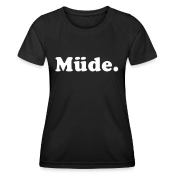Pyjama fatigué Sommeil fatigué Se détendre Se détendre Drôle Dire - T-shirt sport Femme - noir - Devant - AI Model Female 172 light (172cm)