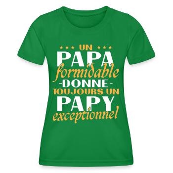 Ein tolles Papa Opa außergewöhnliches Geschenk - Frauen Funktions-T-Shirt - Kelly Green - Vorne - AI Model Female 172 dark (172cm)