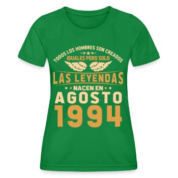 Die Legenden August 1994 - Frauen Funktions-T-Shirt - Kelly Green - Vorne - AI Model Female 172 dark (172cm)