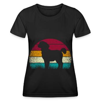 Standard Pyredoodle Vintage Rétro - T-shirt sport Femme - noir - Devant - AI Model Female 172 light (172cm)