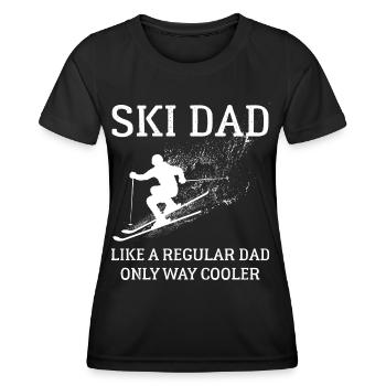 Ski Dad, like a regular dad only way cooler - Frauen Funktions-T-Shirt - Schwarz - Vorne - AI Model Female 172 light (172cm)