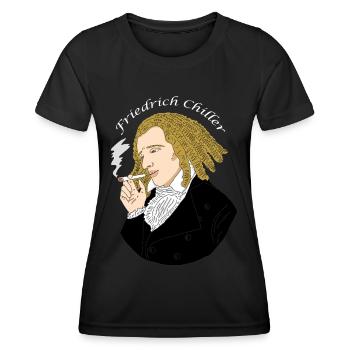 Friedrich Schiller Poivre Cannabis Poivre Chiller - T-shirt sport Femme - noir - Devant - AI Model Female 172 light (172cm)