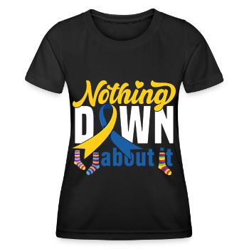 Chaussette De La Soupe De Down - T-shirt sport Femme - noir - Devant - AI Model Female 172 light (172cm)