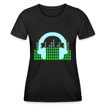 DJ Musique Disco Casque - T-shirt sport Femme - noir - Devant - AI Model Female 172 light (172cm)