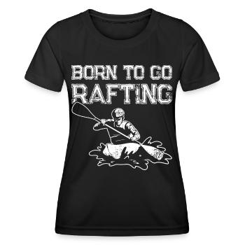 Eat Sleep Rafting Repeat Boating Boating - Women's Functional T-Shirt - black - Front - AI Model Female 172 light (172cm)