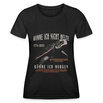 Schildkröte komme ich nicht heute komme ich morgen - Frauen Funktions-T-Shirt - Schwarz - Vorne - AI Model Female 172 light (172cm)