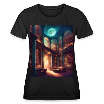 Fantasy library - Women's Functional T-Shirt - black - Front - AI Model Female 172 light (172cm)