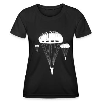 Division aéroportée de parachutistes - T-shirt sport Femme - noir - Devant - AI Model Female 172 light (172cm)
